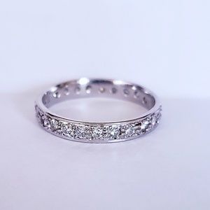 Platinum 0.80ct Ring Genuine Diamonds Eternity